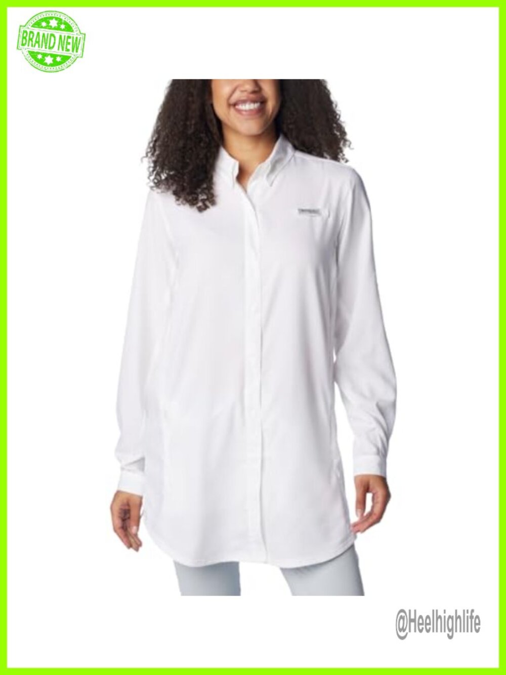 Columbia PFG Tamiami Long Sleeve Tunic Sun Protection Fishing Shirt